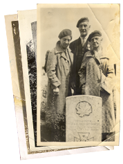 Jimmy's parents and sister Alice visit his grave